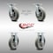 Service Caster 8 Inch SS Thermoplastic Caster Set with Roller Bearing 2 Swivel Lock 2 Rigid SCC SCC-SS30S820-TPRRD-BSL-2-R-2 - alternate 3
